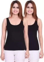 Pack Of 2 Girl Black Tank Top/Vest