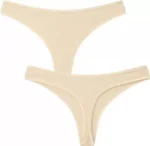 Pack of 2 Women Thong Beige Panty