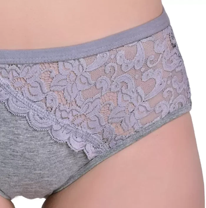 Women Half Net Grey Panty - Image 3