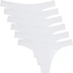 Pack of 6 Women Thong White Panty