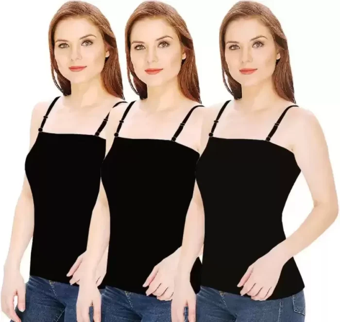 Pack Of 3 Girl Black Tank Top/Vest - Image 1