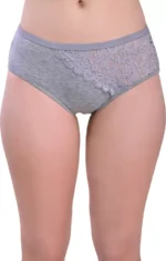 Women Half Net Grey Panty