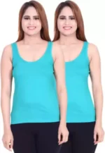 Pack Of 2 Girl Sky Blue Tank Top/Vest
